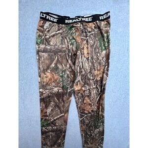 Realtree Edge Camo Thermal Base Layer Pants Mens XL 40-42 Hunting Leggings Brown